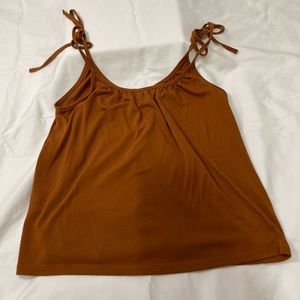 Madewell tie strap tank top rust orange brown color size xsmall
